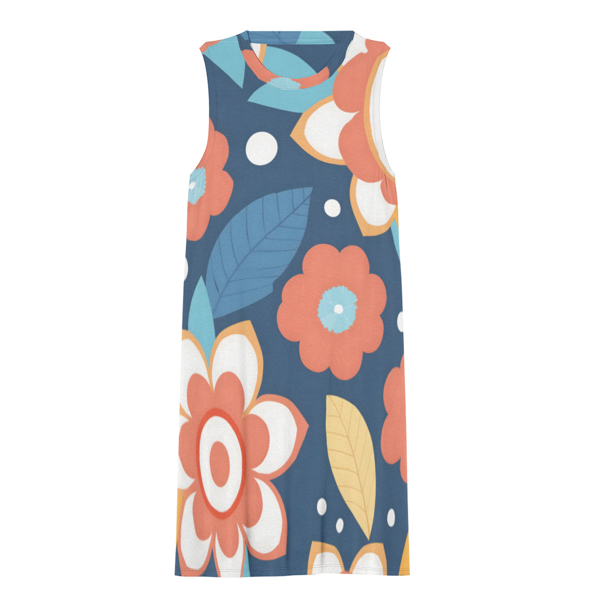 Flowers And Leaves Women's Casual Dress