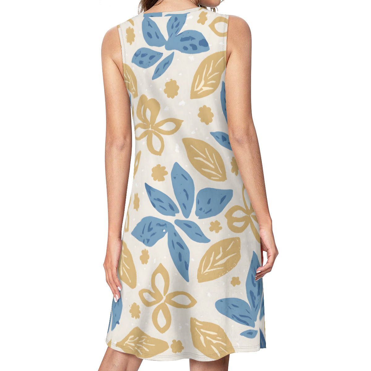 Tropical Floral Pattern Women's Casual Dress