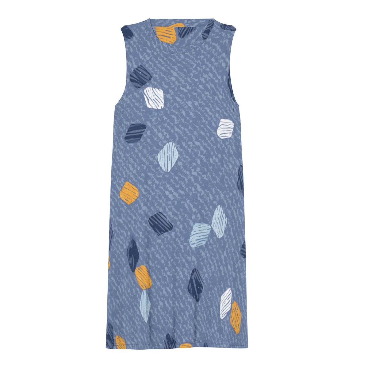 Abstract Denim Pattern Women's Casual Dress