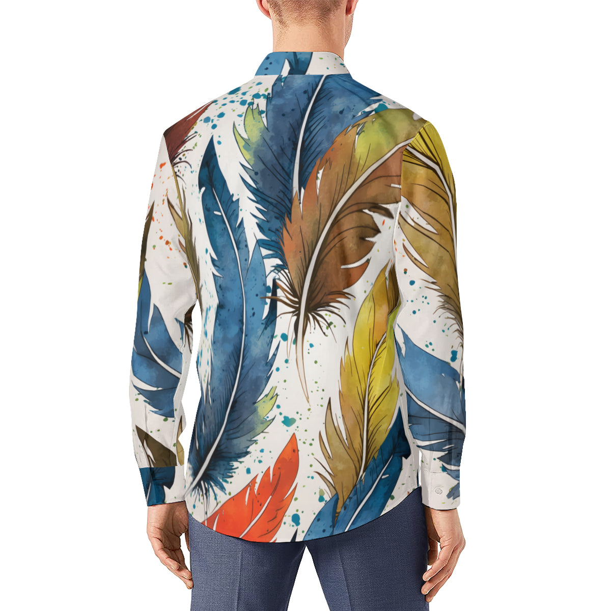 Expressive Feathers Men's Classic Long-Sleeved Shirt |