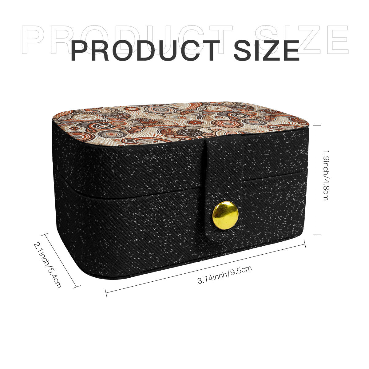 Abstract Motifs Personalized Portable Jewelry Box