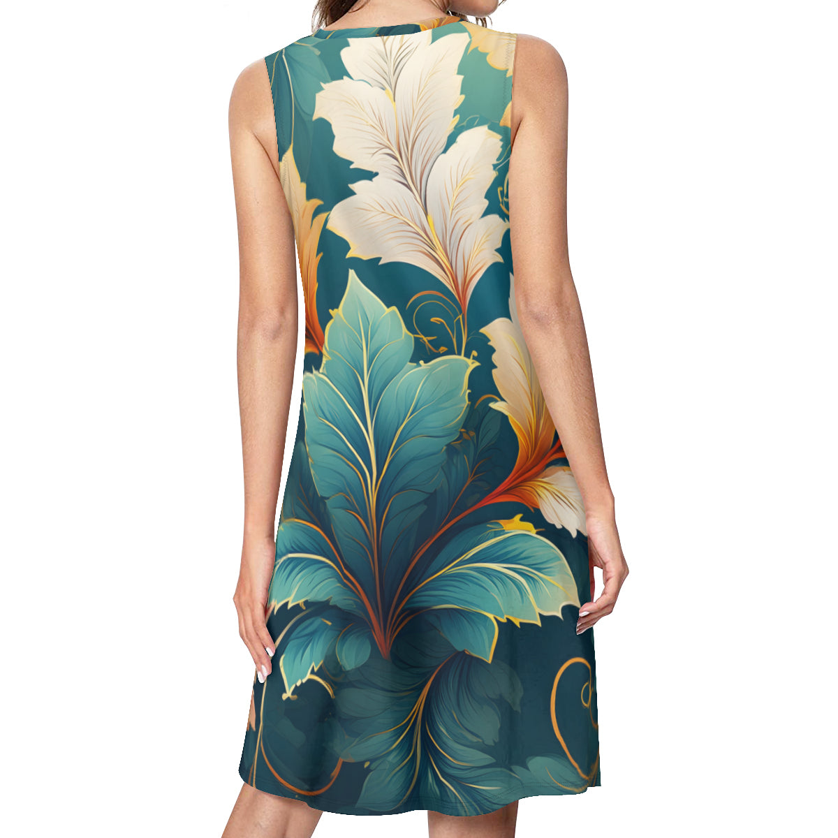 Botanical Pattern Women's Casual Dress