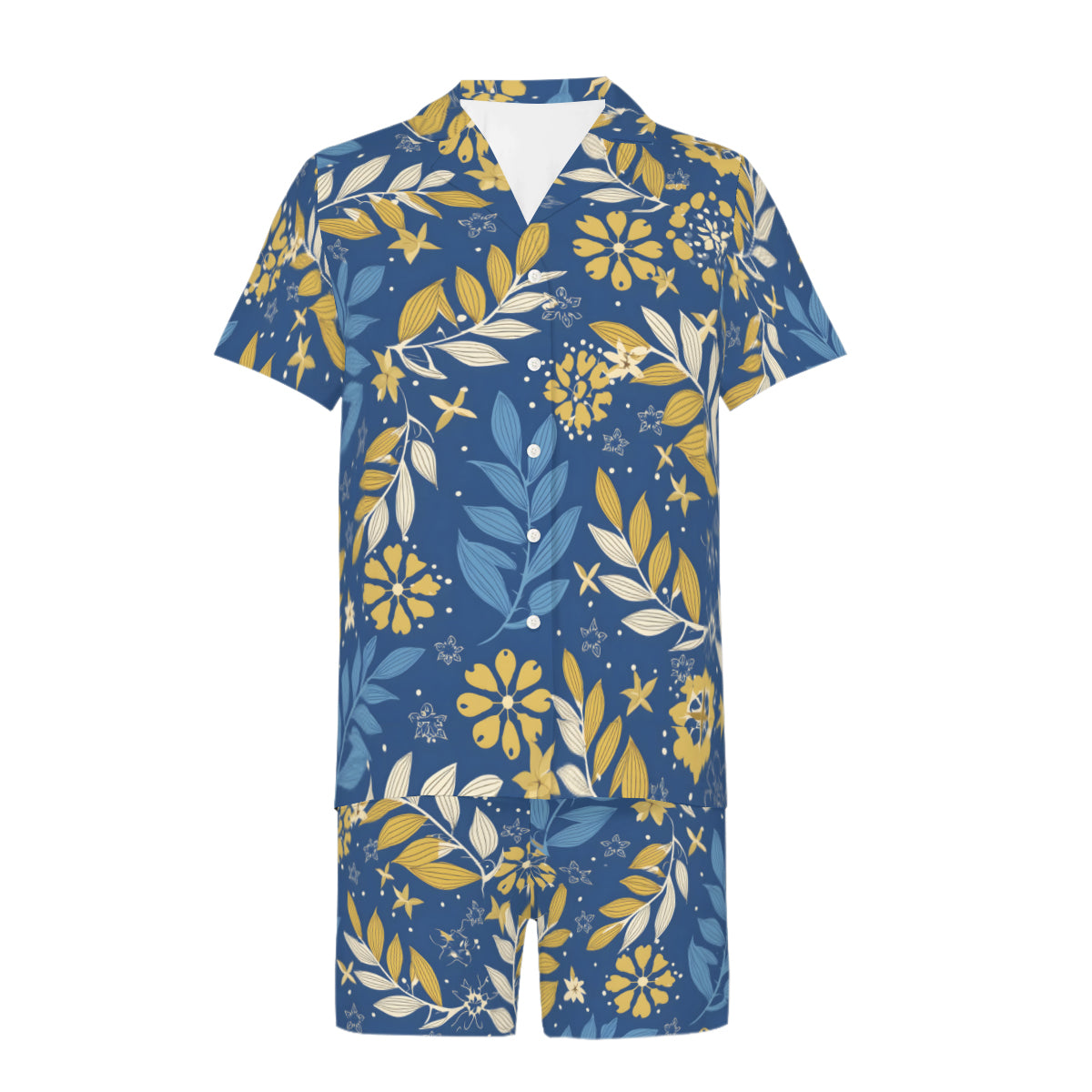 Tropical Pattern Man's Shirt and Short Set