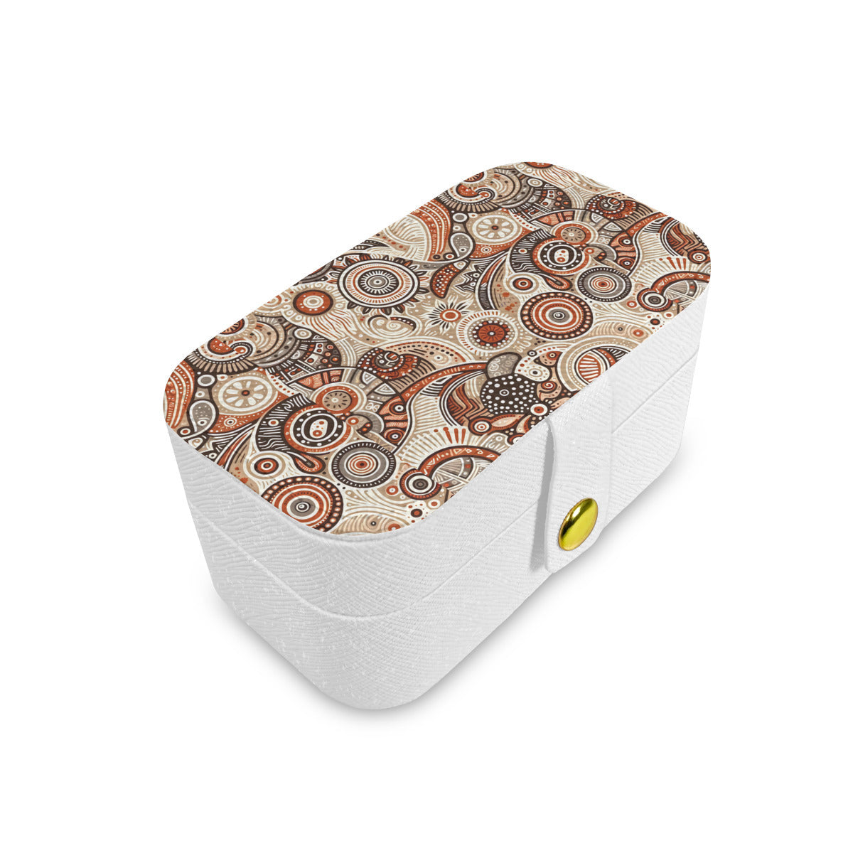 Abstract Motifs Personalized Portable Jewelry Box