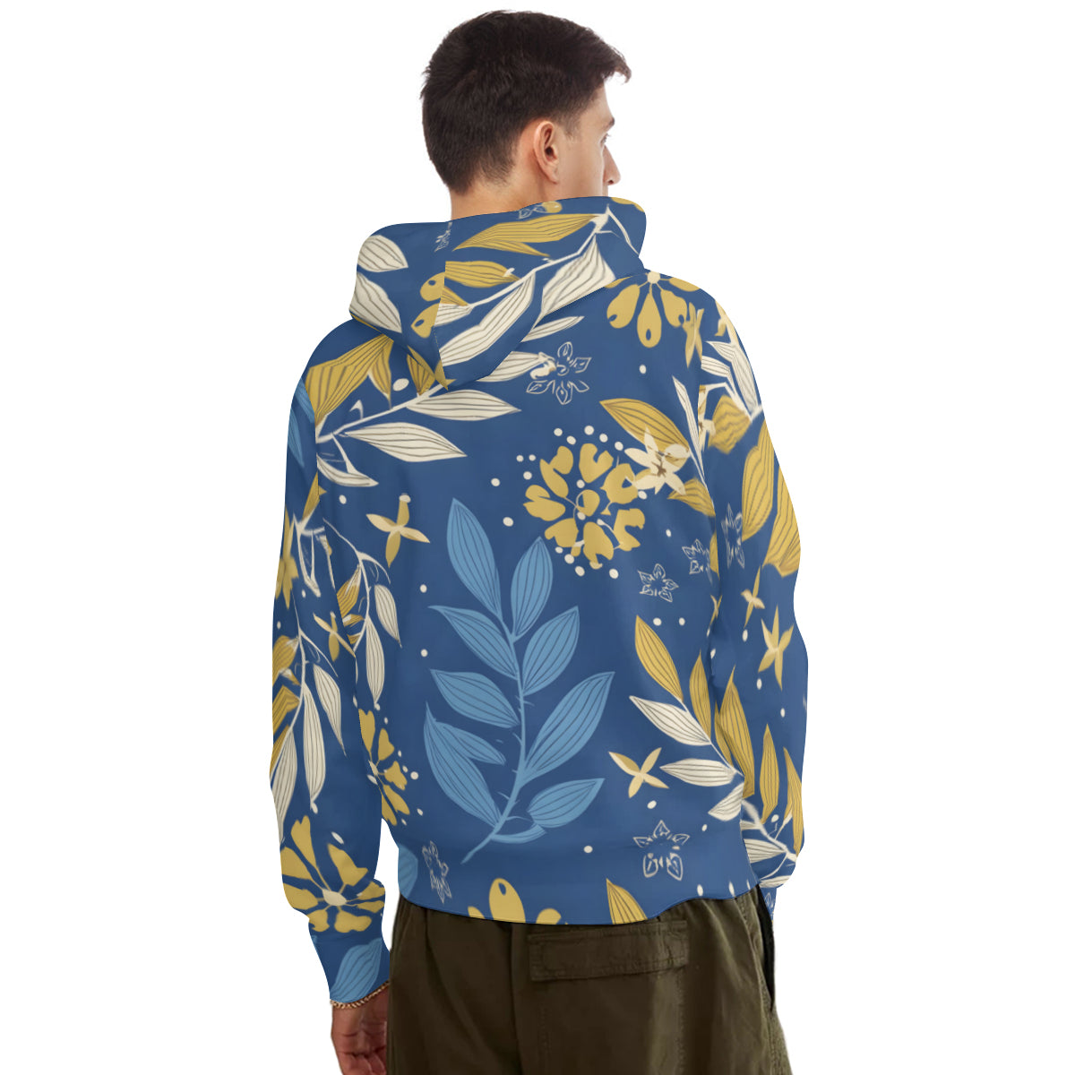 Tropical Pattern Men's Adult Hoodie Set (Double-Layer Hood)