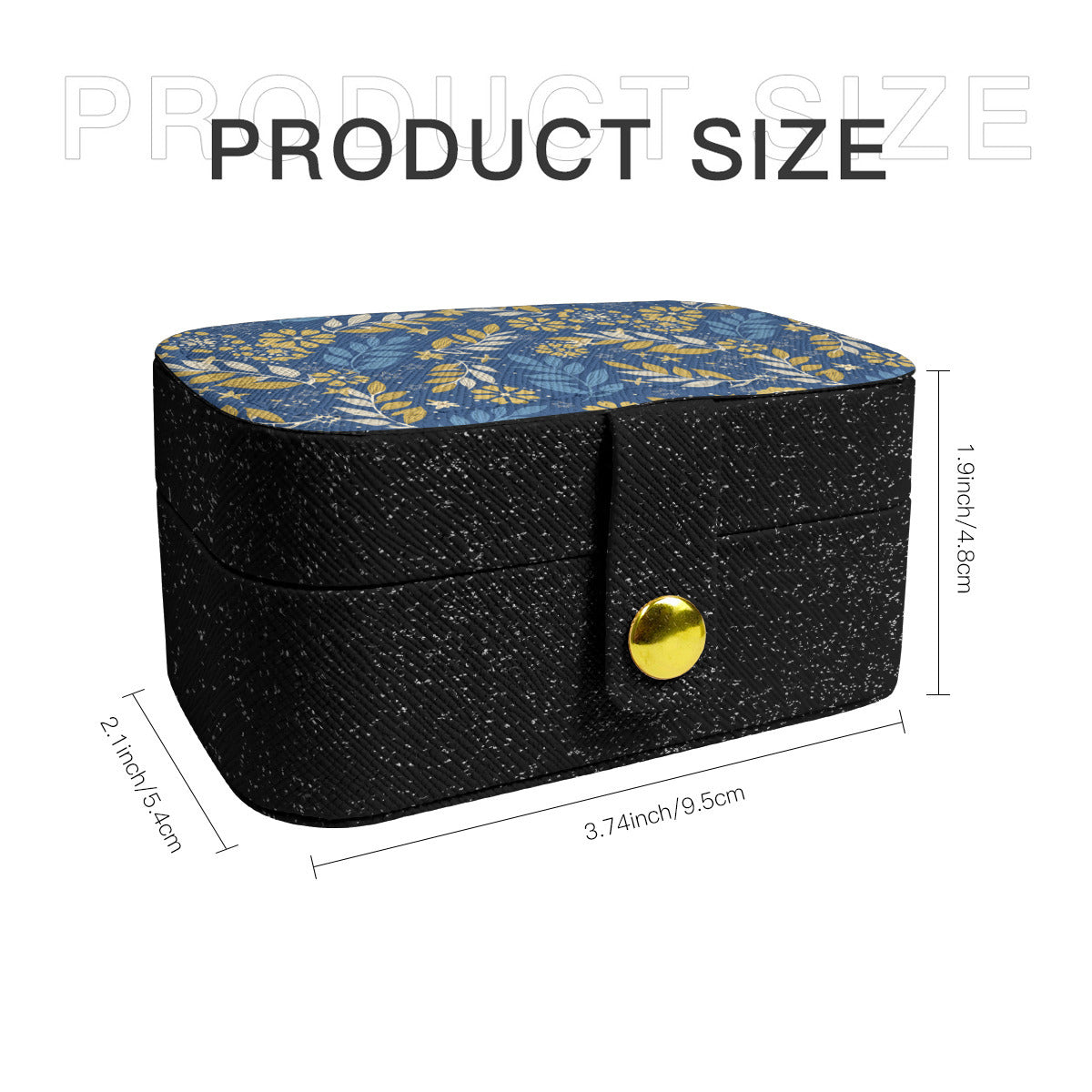 Tropical pattern Personalized Portable Jewelry Box