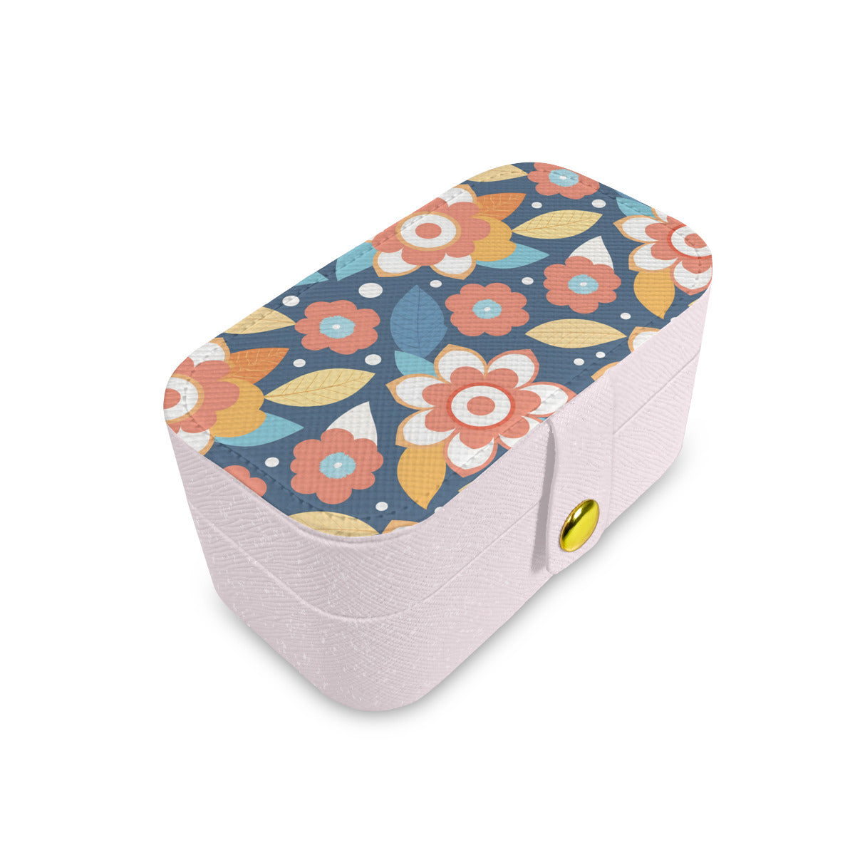 Flowers And Leaves Personalized Portable Jewelry Box