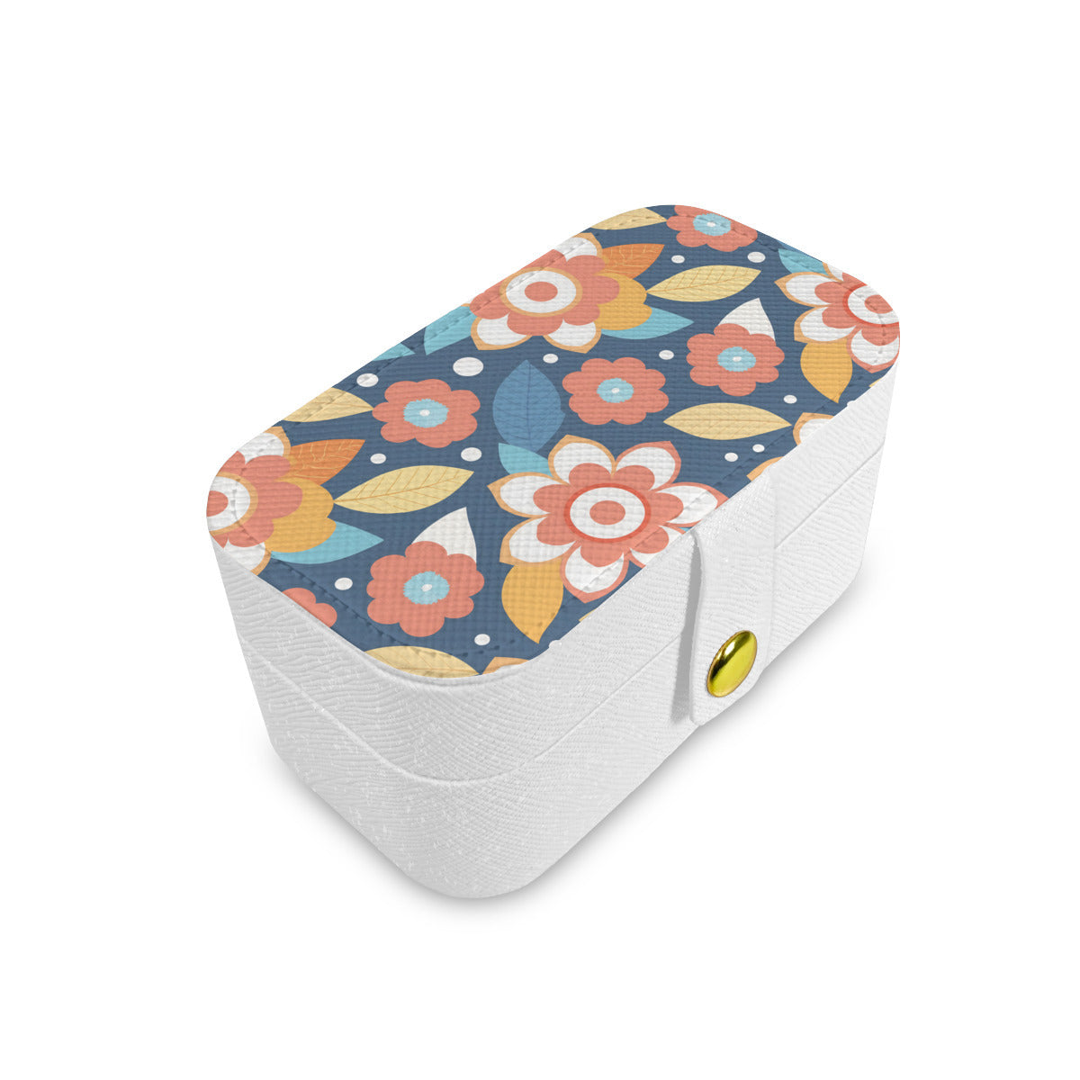 Flowers And Leaves Personalized Portable Jewelry Box
