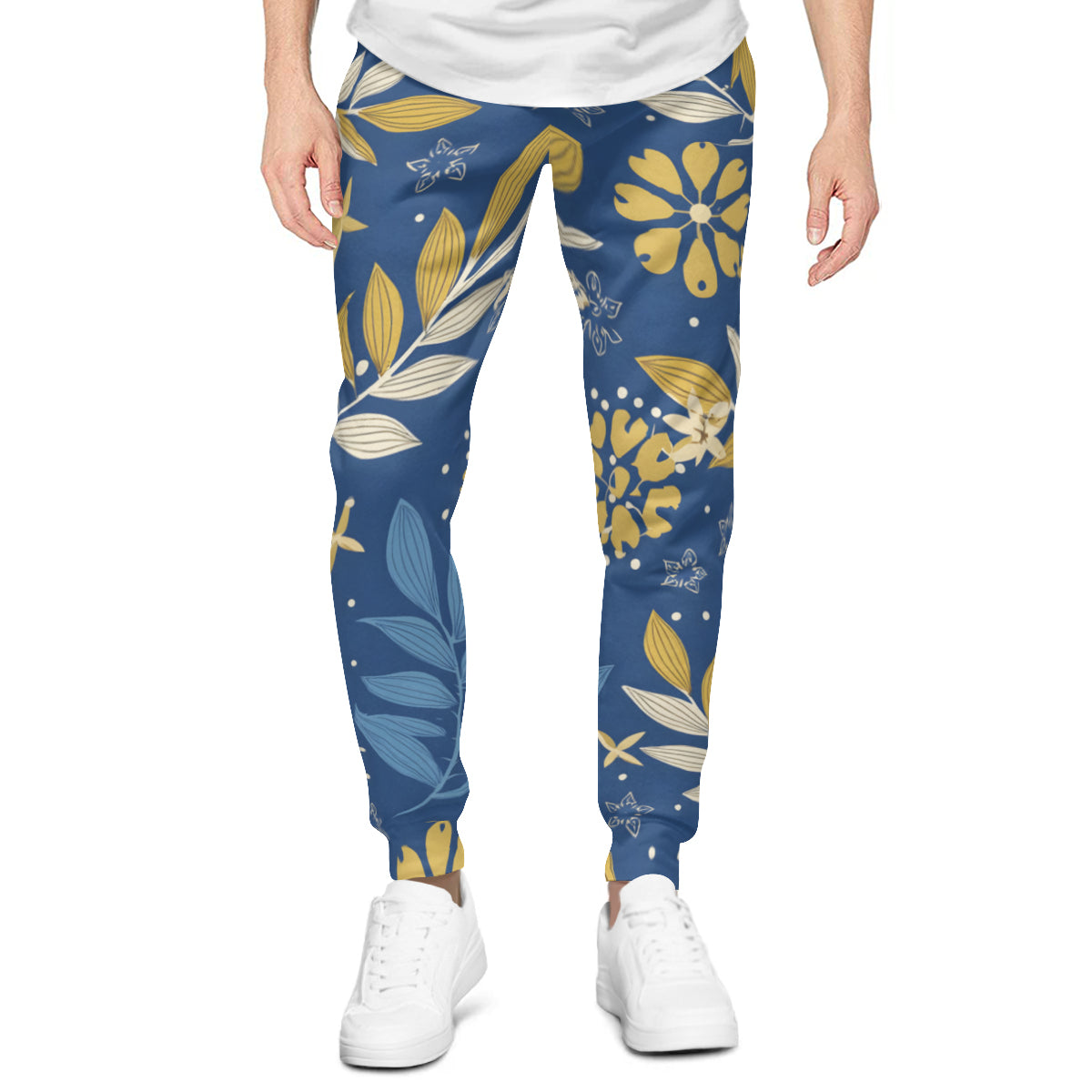 Tropical Pattern Men's Adult Hoodie Set (Double-Layer Hood)