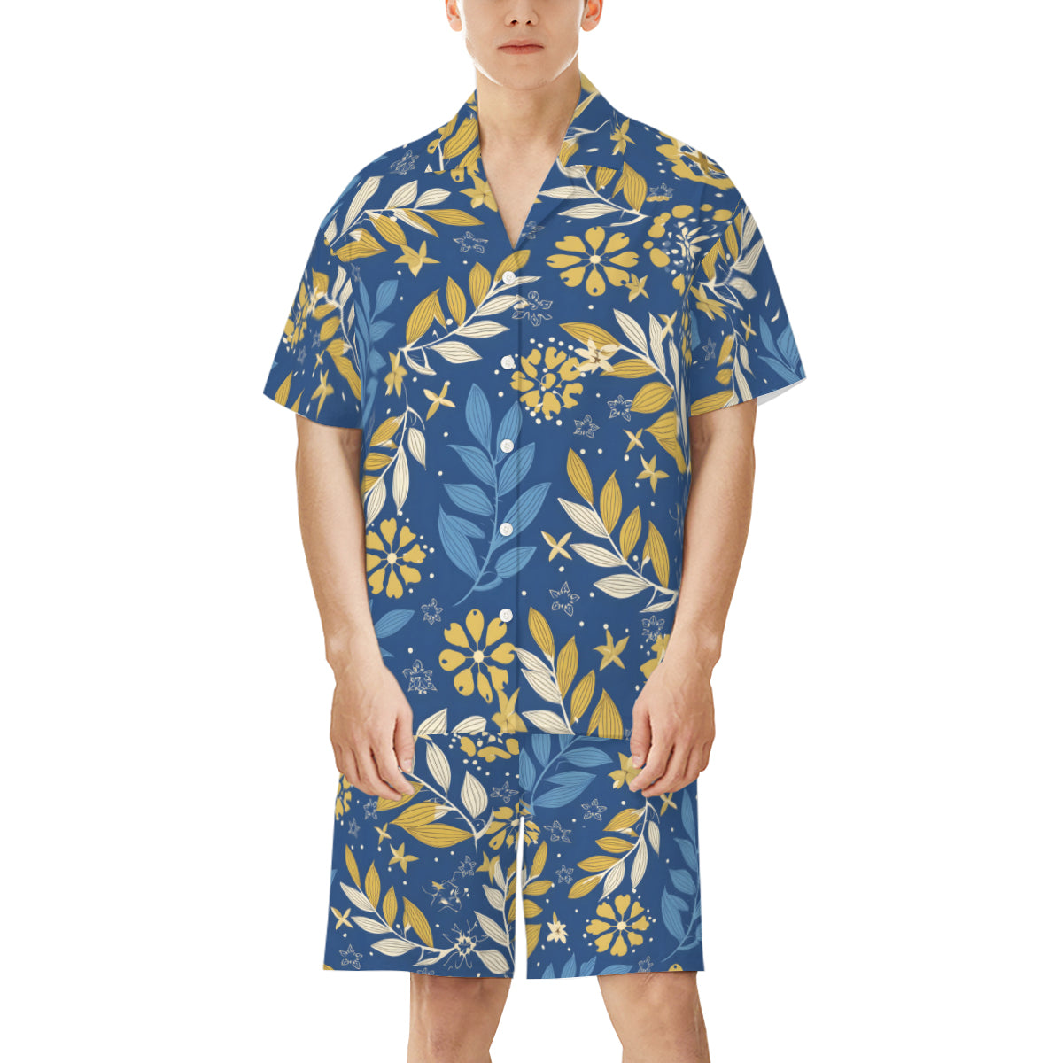 Tropical Pattern Man's Shirt and Short Set