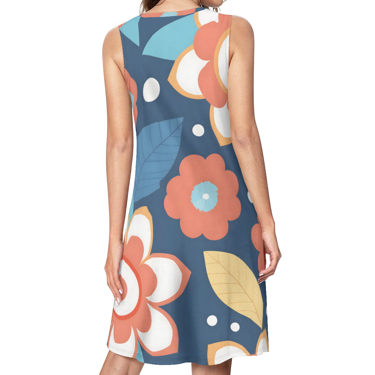 Flowers And Leaves Women's Casual Dress