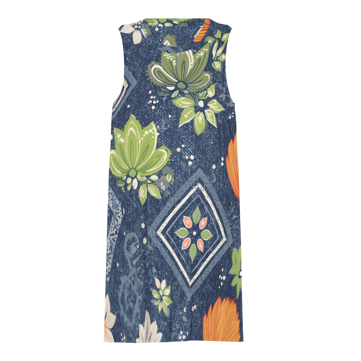 Dark Blue Abstract Women's Casual Dress