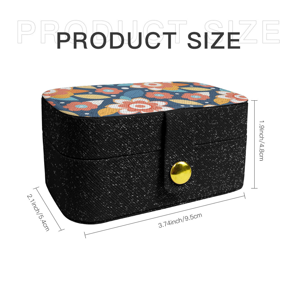 Flowers And Leaves Personalized Portable Jewelry Box