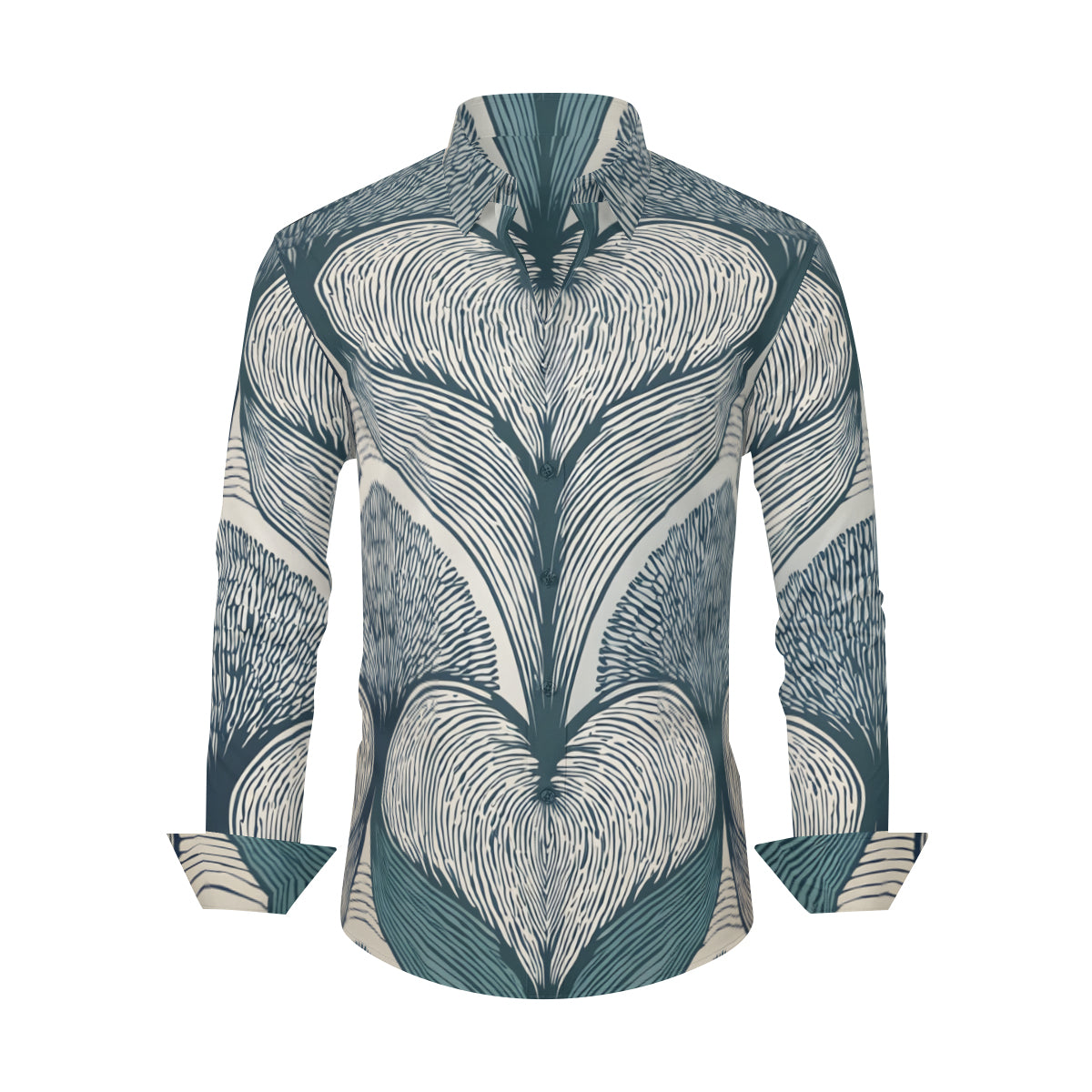 Botanical Patterns Men's Classic Long-Sleeved Shirt