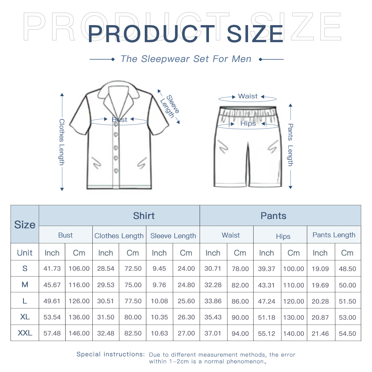 Abstract Blue Pattern Man's Shirt and Short Set