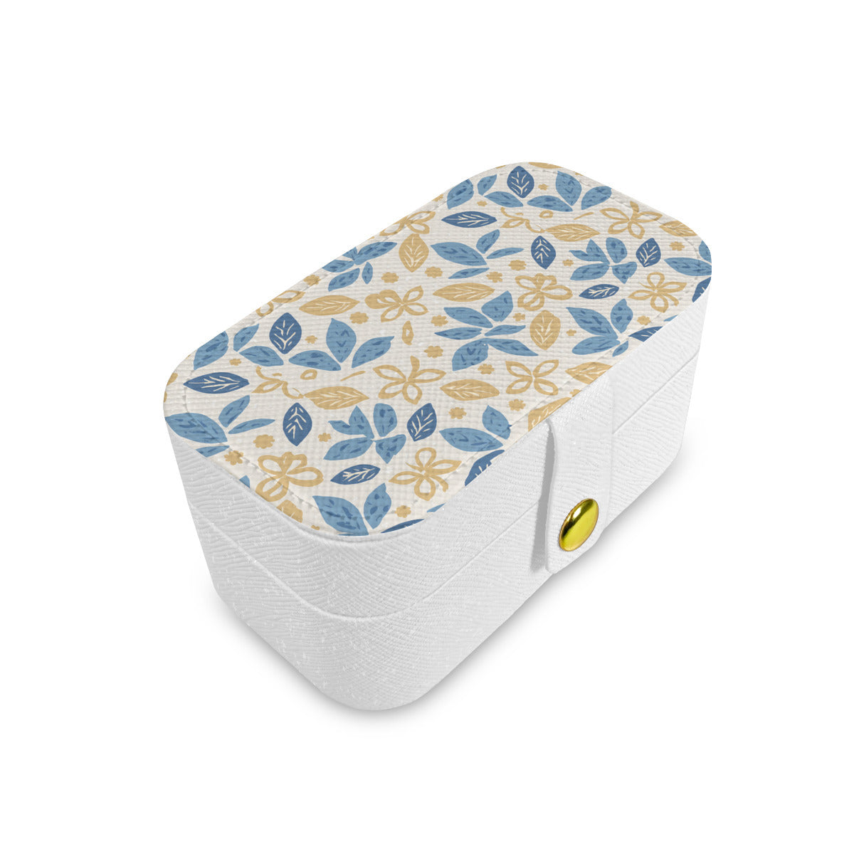 Tropical Floral Pattern Personalized Portable Jewelry Box