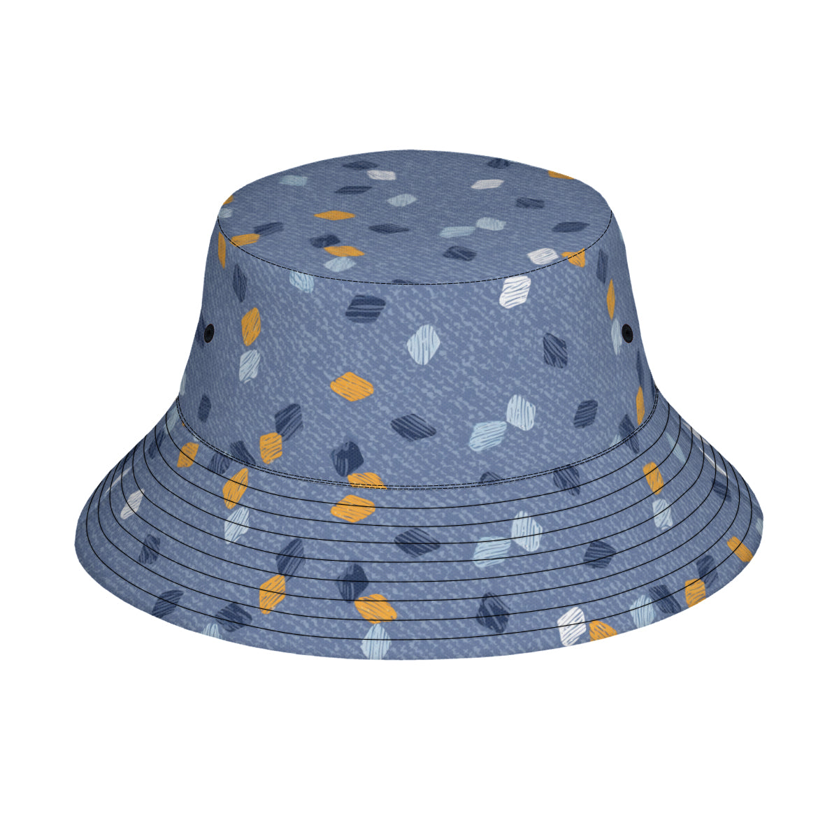 Abstract Denim Pattern Double-Sided Unisex Polyester Bucket Hat