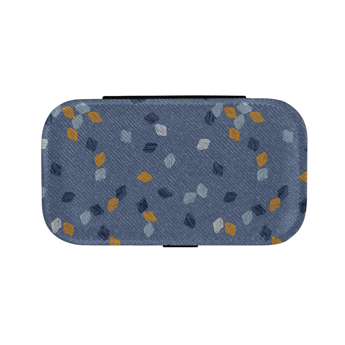 Abstract Denim Pattern Personalized Portable Jewelry Box