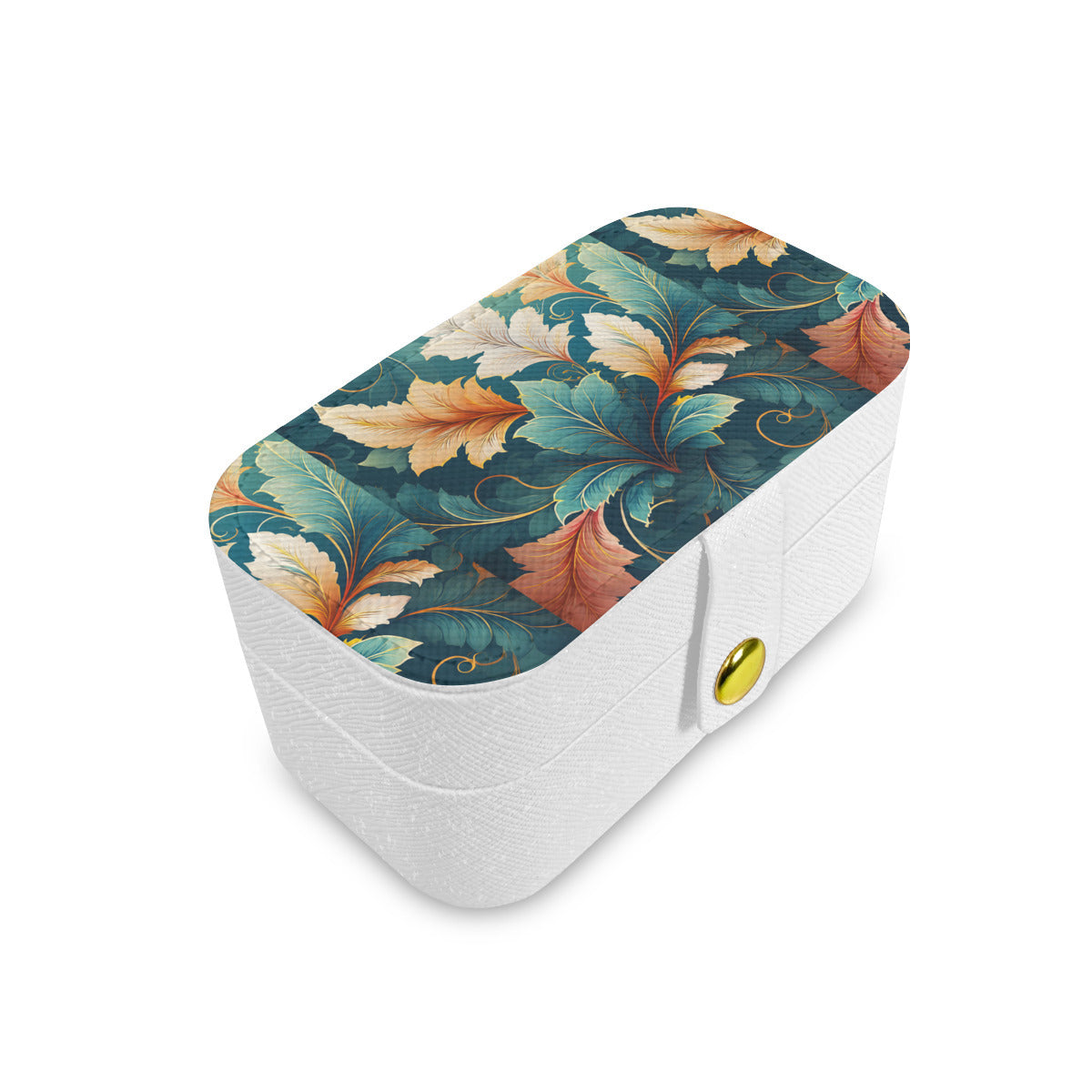 Botanical Pattern Personalized Portable Jewelry Box