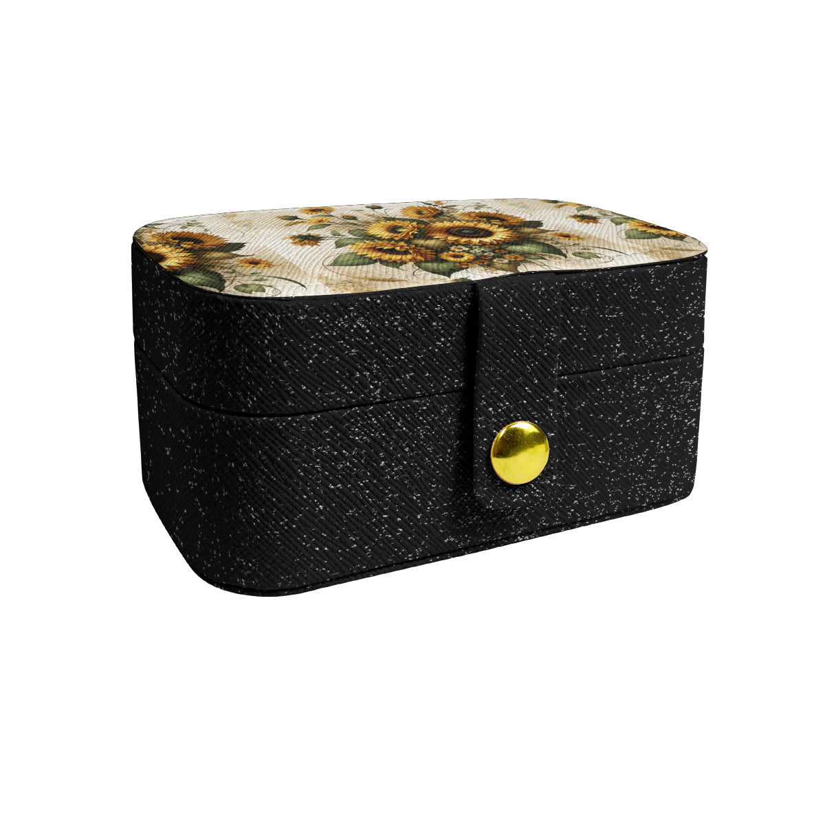 Sunflower Pattern Personalized Portable Jewelry Box