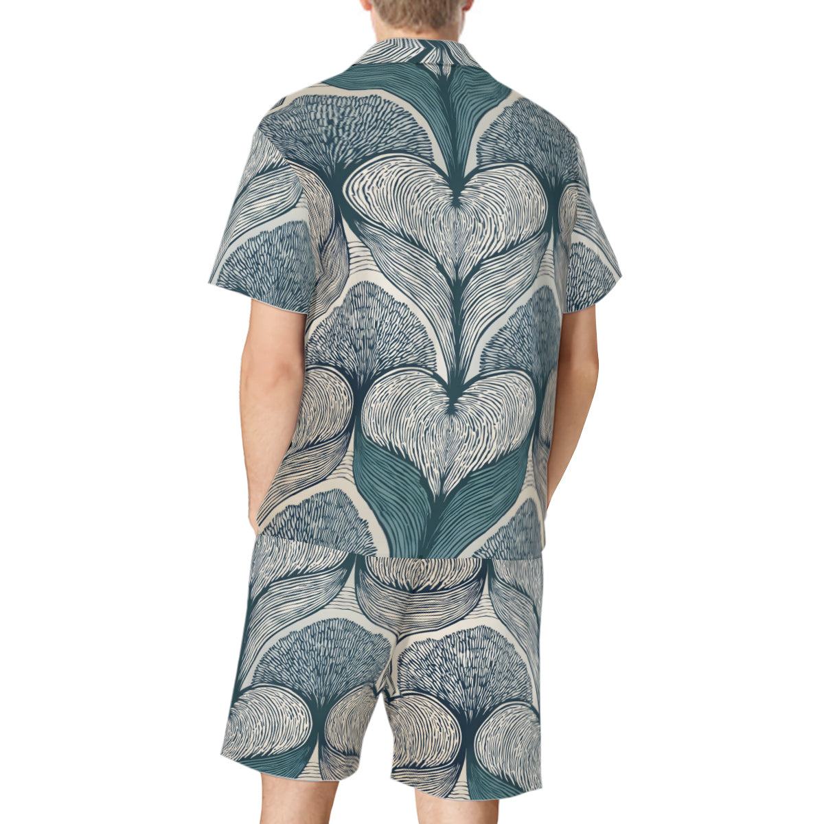 Botanical Patterns Man's Shirt and Short Set