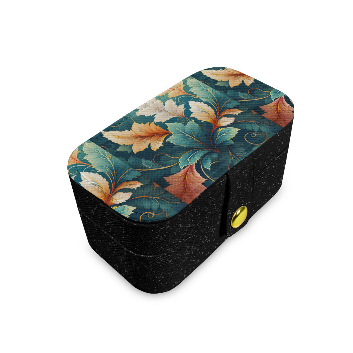 Botanical Pattern Personalized Portable Jewelry Box