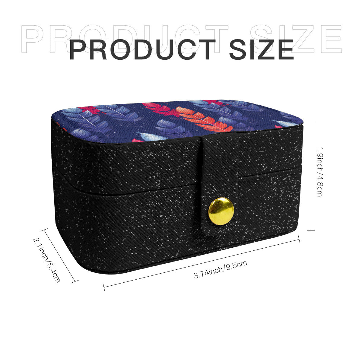 Abstract Pattern Personalized Portable Jewelry Box