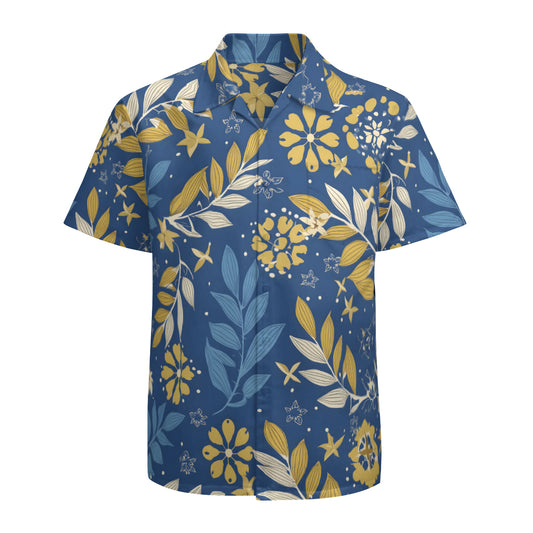 Tropical Pattern Men's Casual Short-Sleeved Shirt