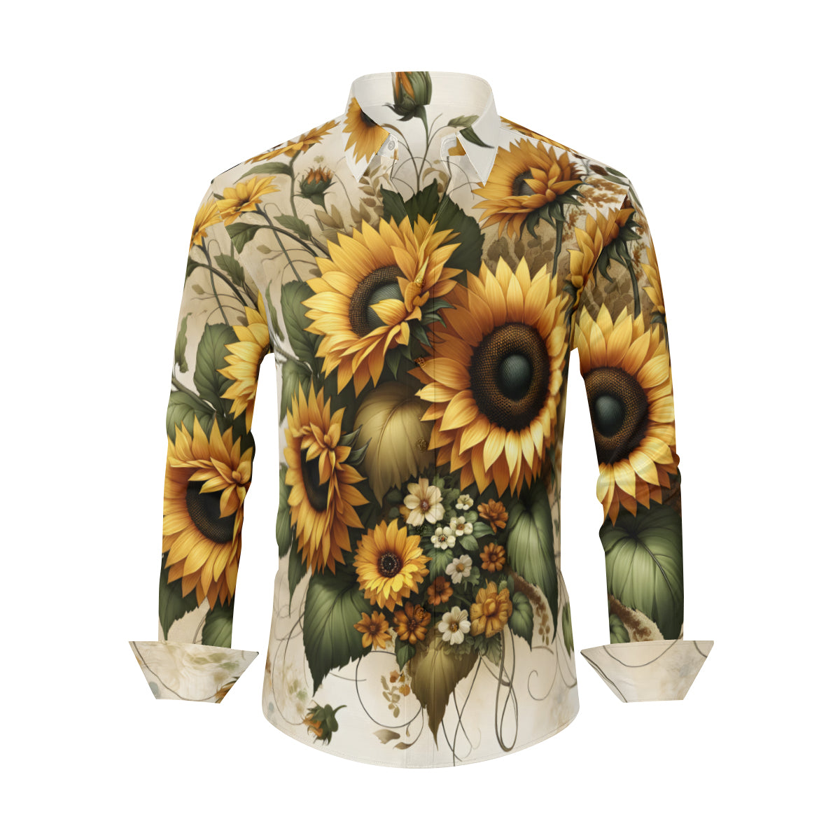 Sunflower Men's Classic Long-Sleeved Shirt