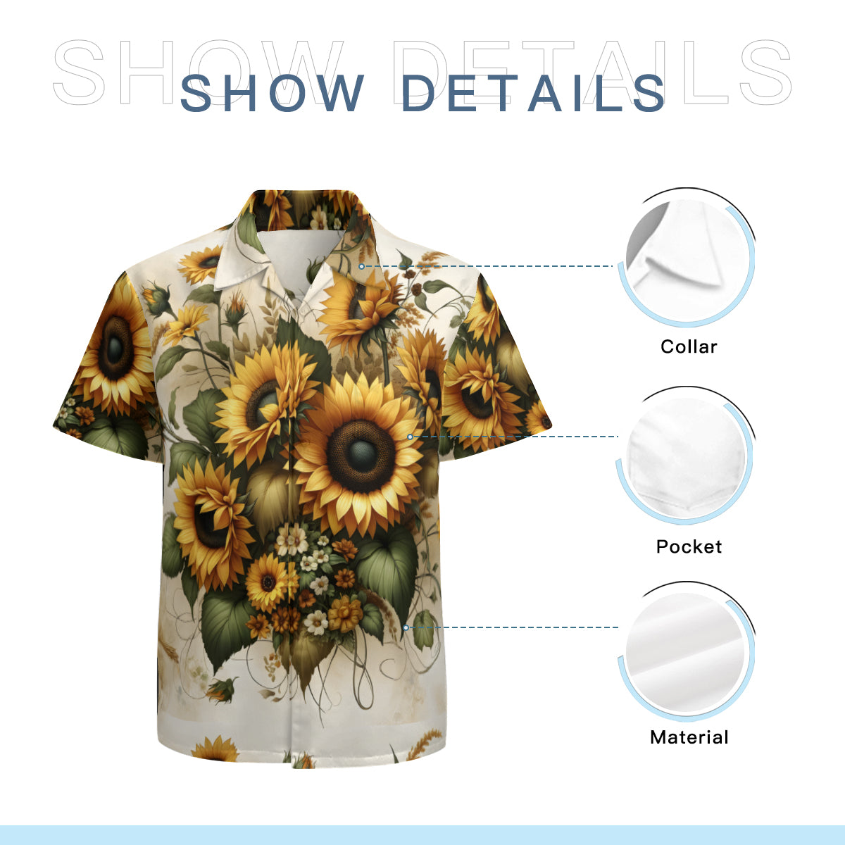 Sunflower Men's Casual Short-Sleeved Shirt