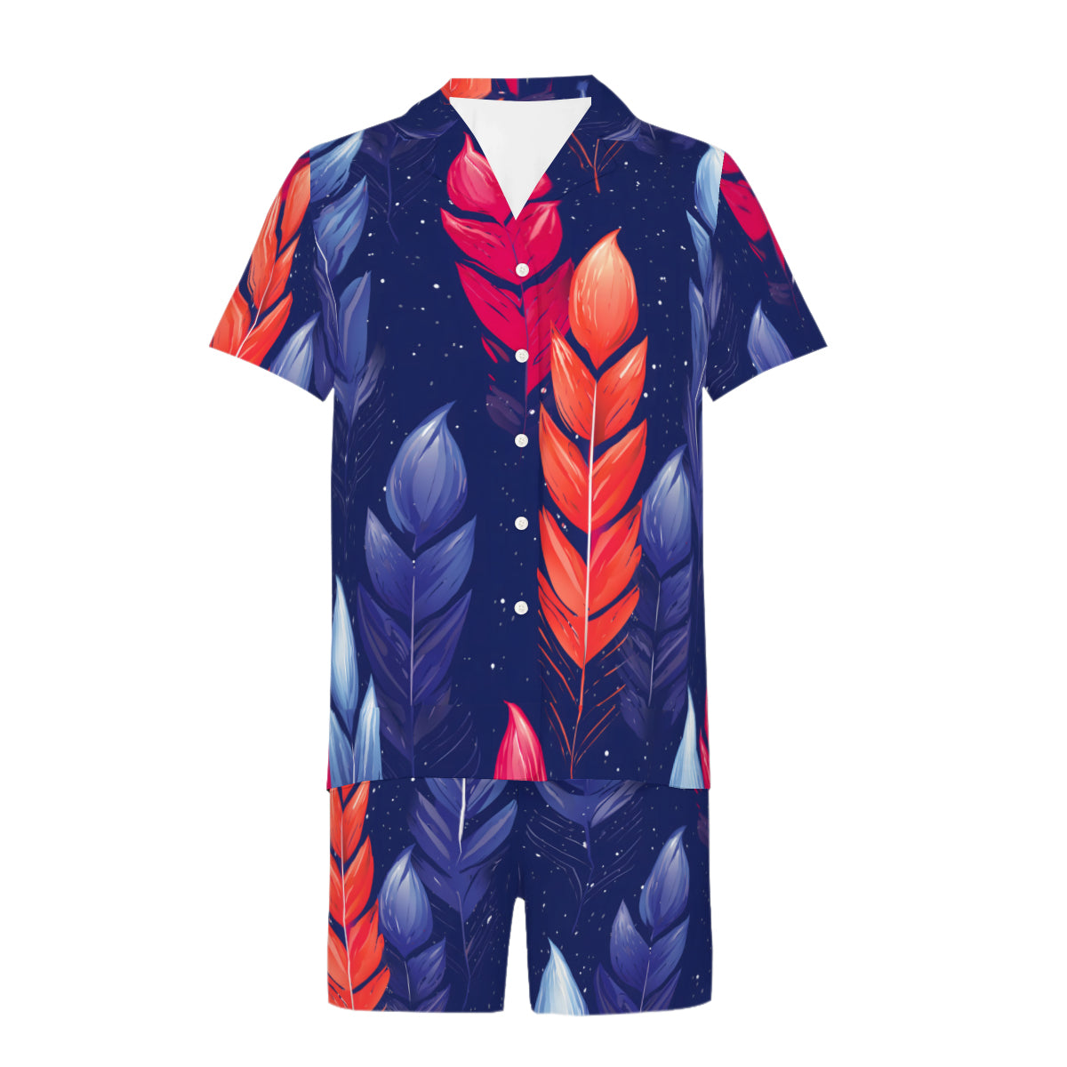 Abstract Pattern Man's Shirt and Short Set