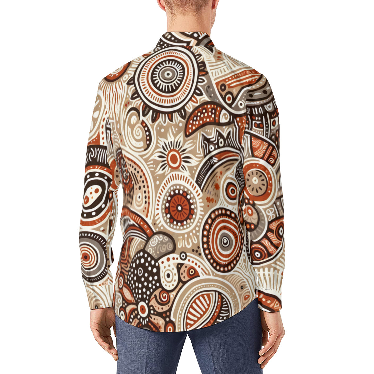 Abstract Motifs Men's Classic Long-Sleeved Shirt