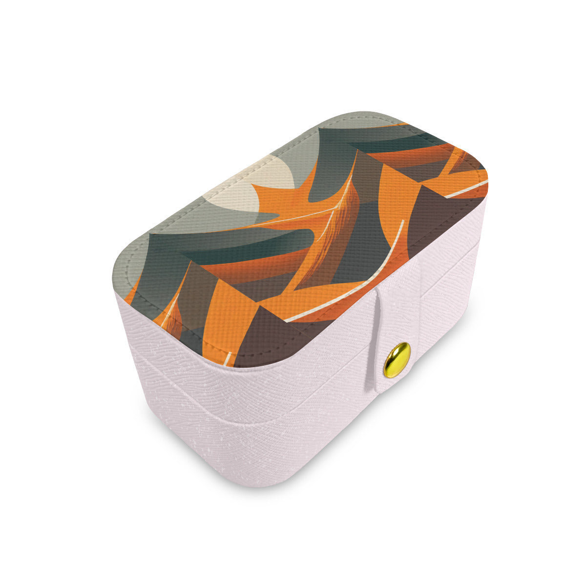 Abstract Orange Personalized Portable Jewelry Box