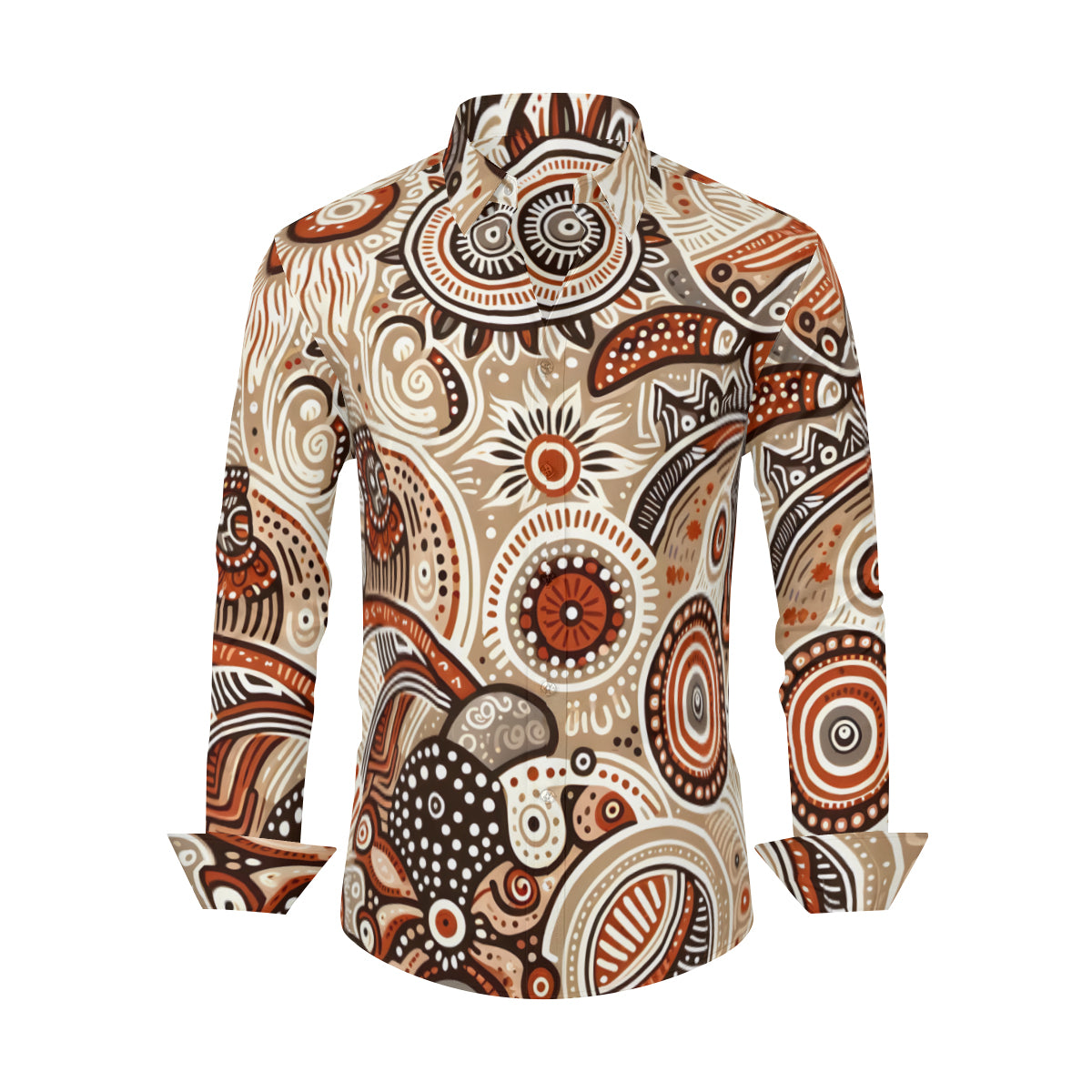 Abstract Motifs Men's Classic Long-Sleeved Shirt