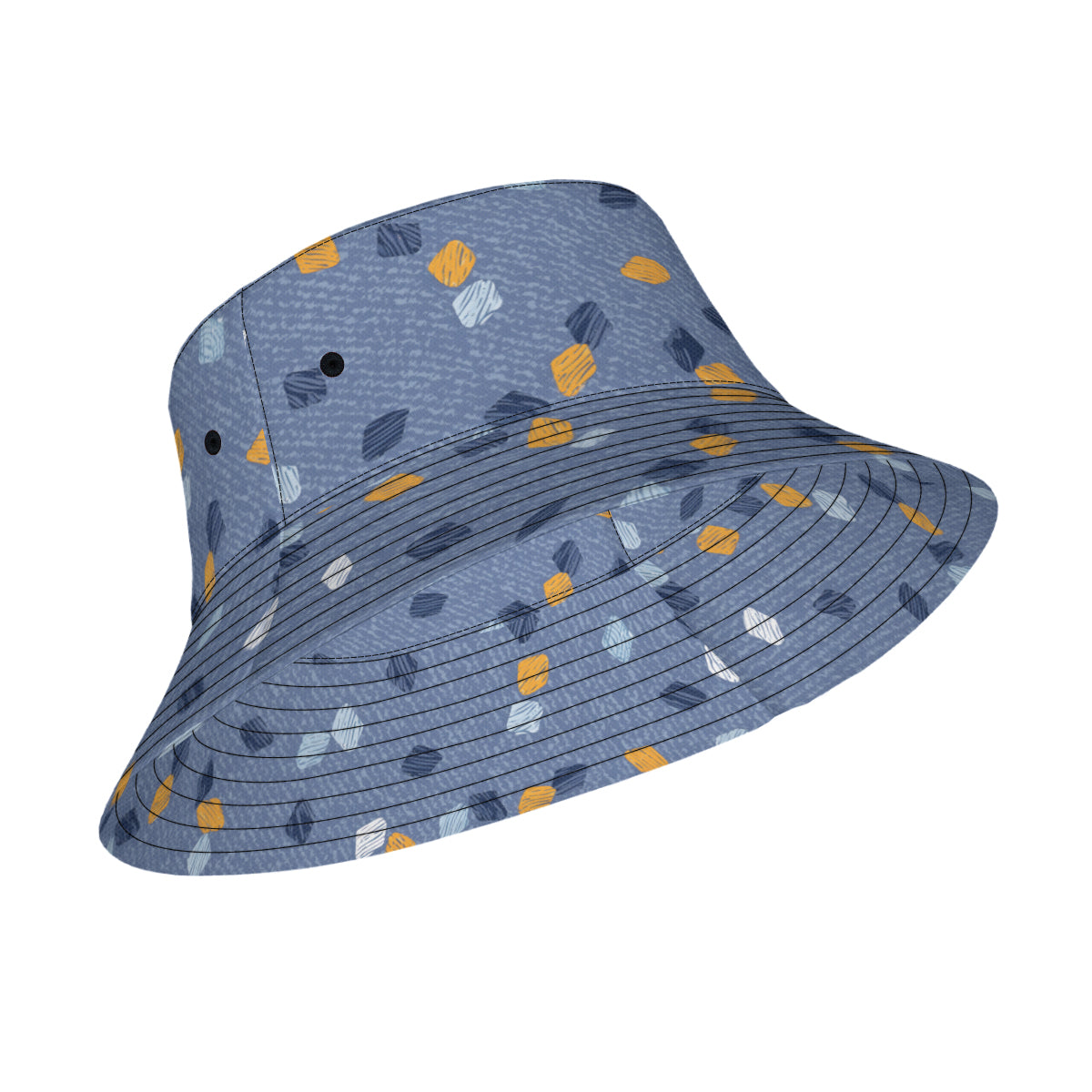 Abstract Denim Pattern Double-Sided Unisex Polyester Bucket Hat