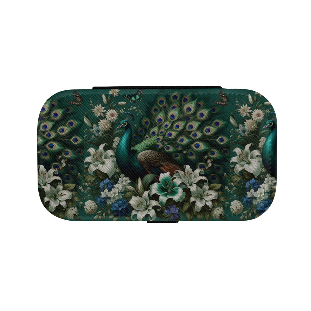 Peacock Pattern Personalized Portable Jewelry Box