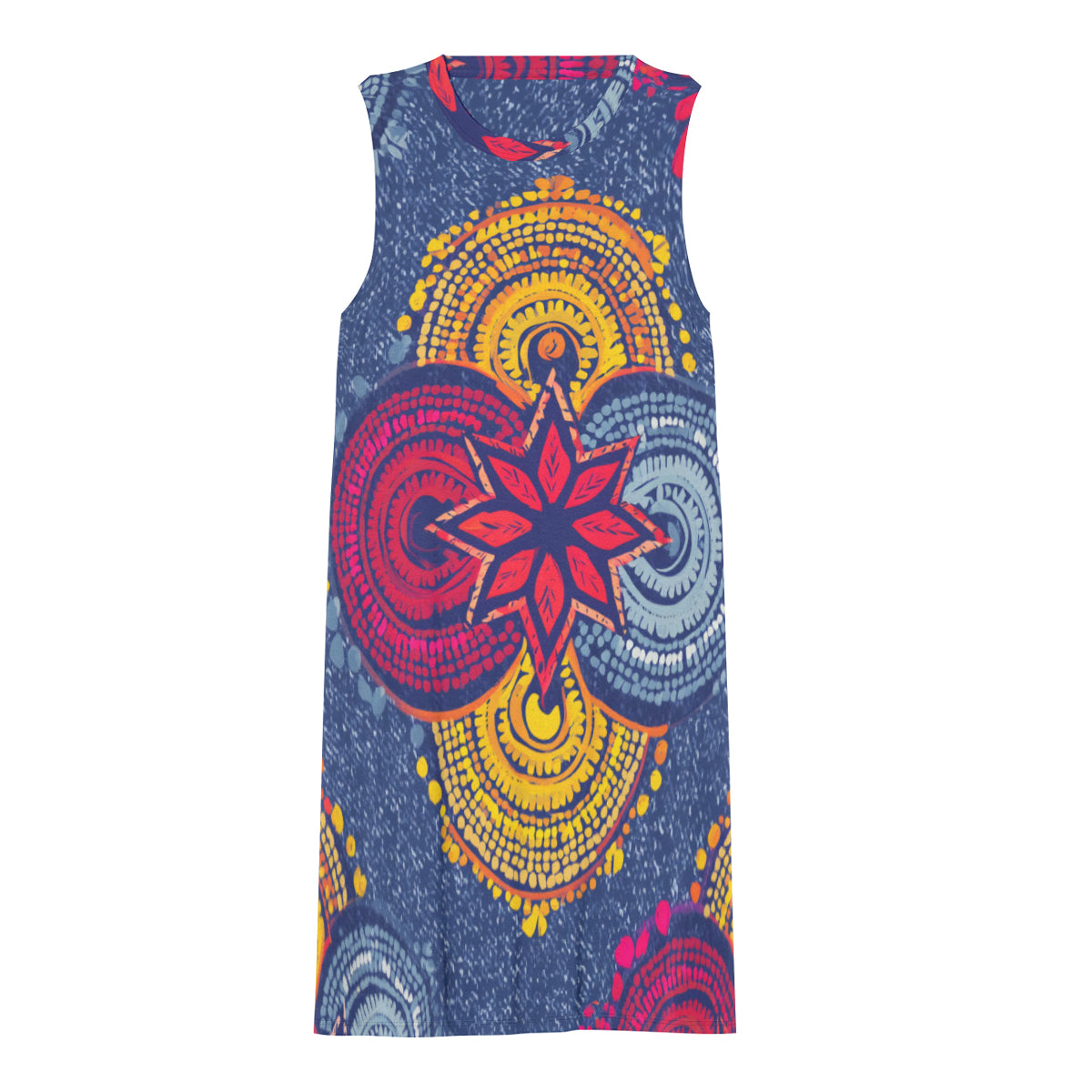 Abstract Blue Pattern Women's Casual Dress