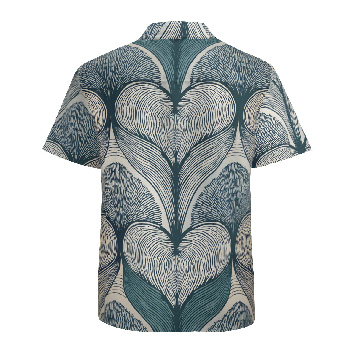 Botanical Patterns Men's Casual Short-Sleeved Shirt