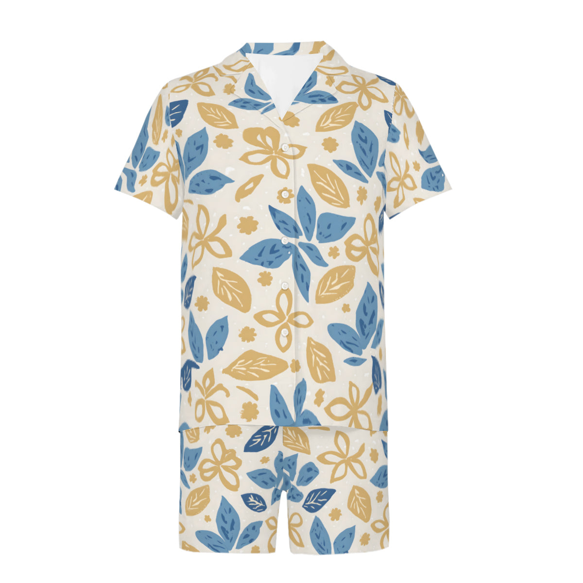 Tropical Floral Pattern Man's Shirt and Shorts Set