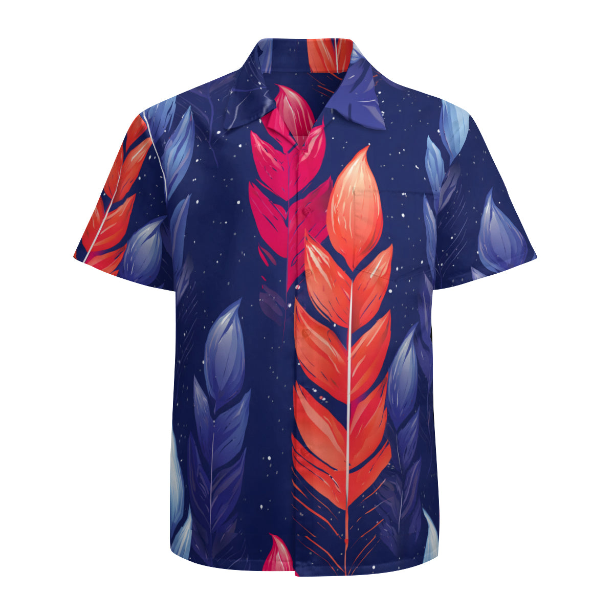 Abstract Pattern Men's Casual Short-Sleeved Shirt