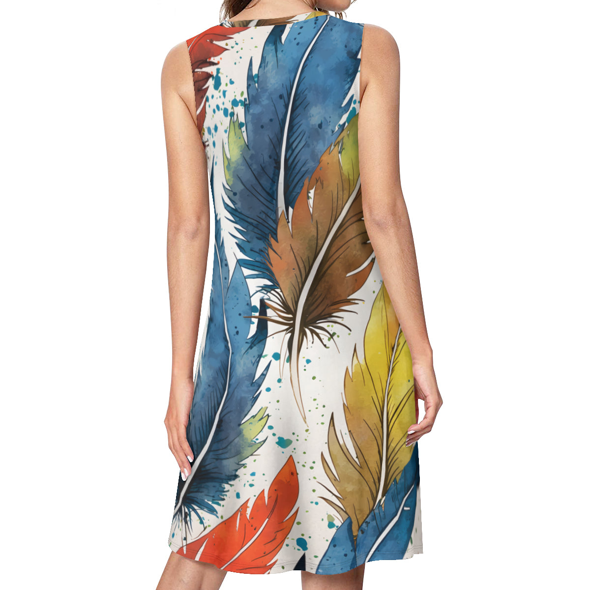 Expressive Feathers Women's Casual Dress