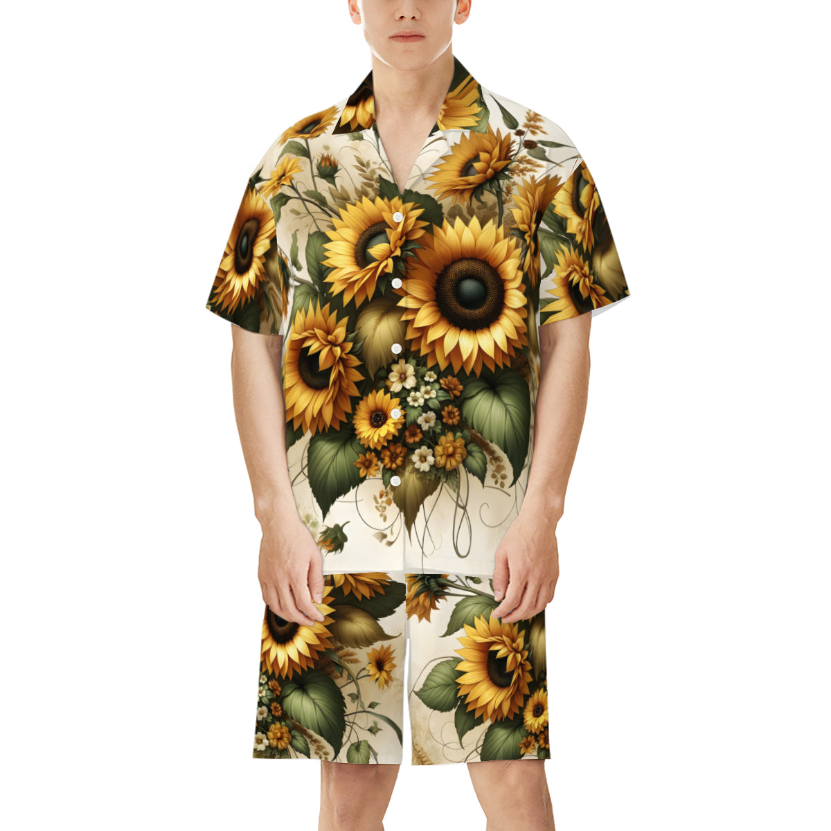 Sunflower Man's Shirt and Short Set