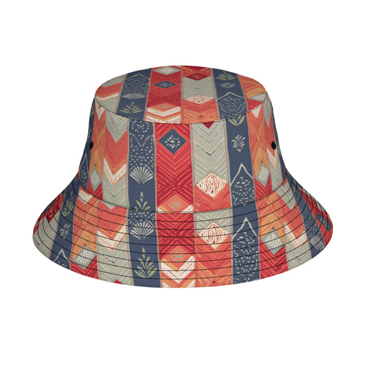 Abstract African Motifs Double-Sided Unisex Polyester Bucket Hat