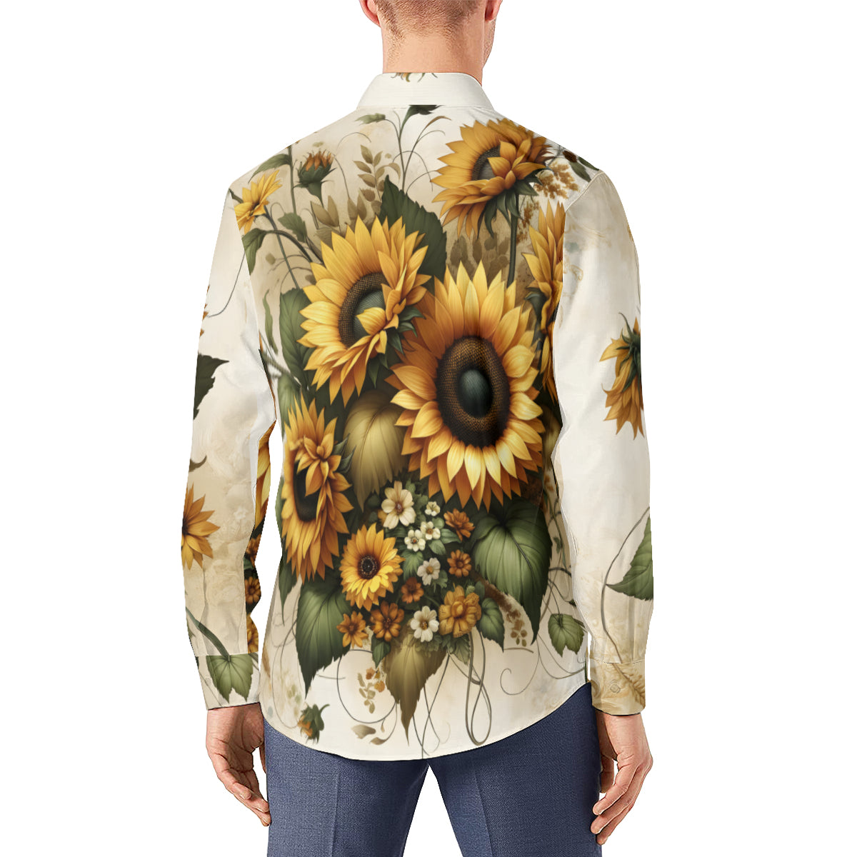 Sunflower Men's Classic Long-Sleeved Shirt