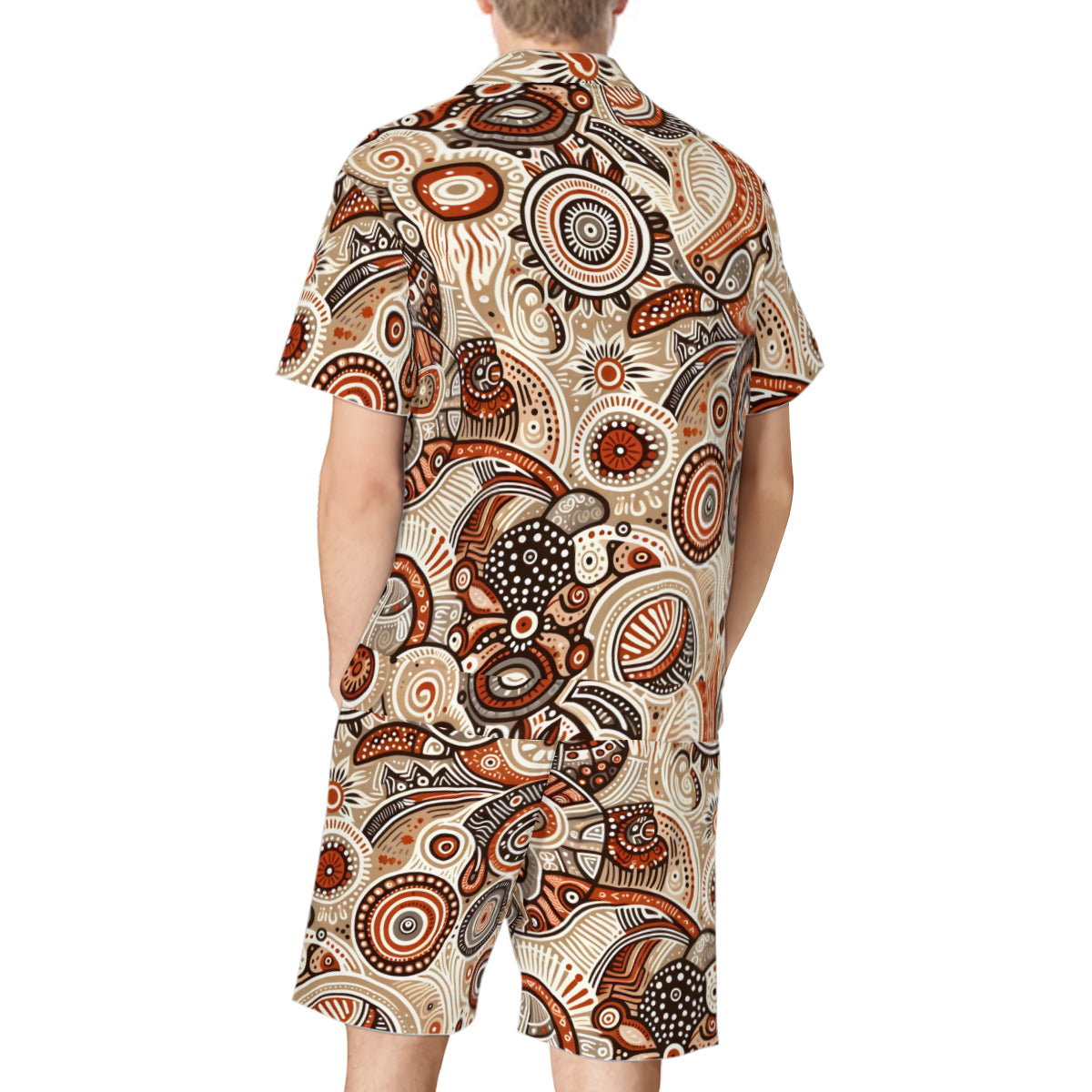 Abstract Motifs Man's Shirt and Short Set