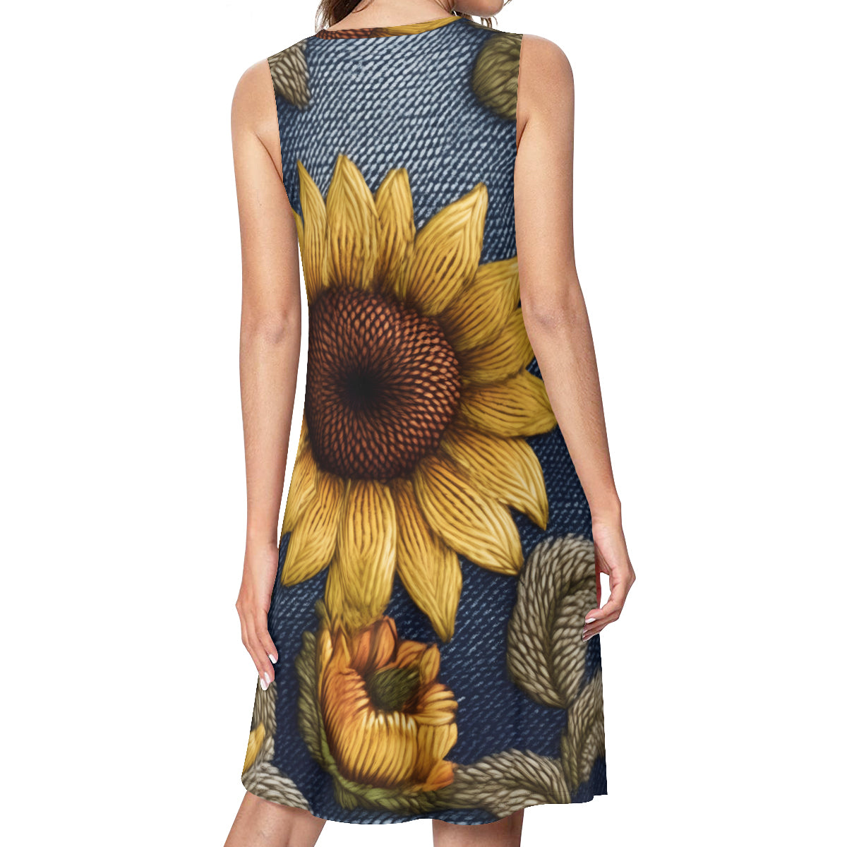 Sunflower Pattern Women's Casual Dress