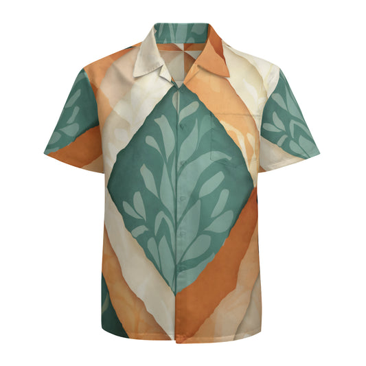 Abstract Pattern Men's Casual Short-Sleeved Shirt