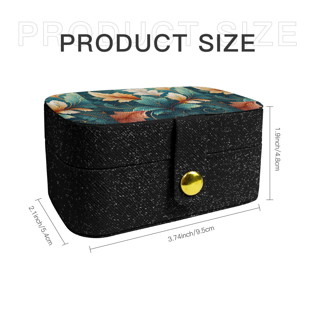 Botanical Pattern Personalized Portable Jewelry Box