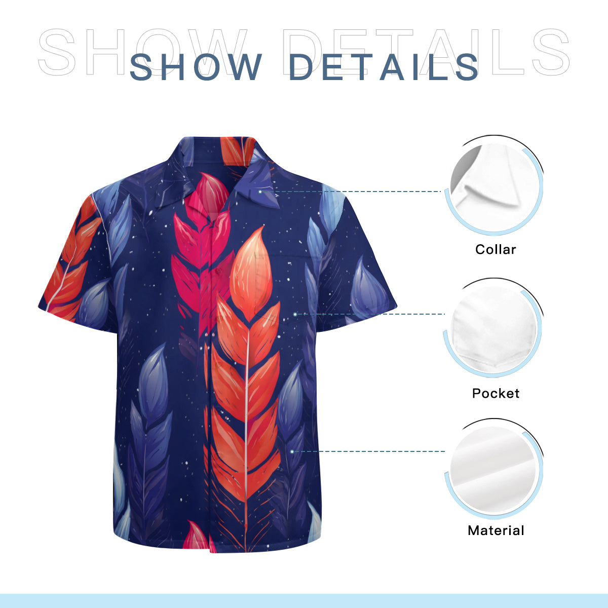 Abstract Pattern Men's Casual Short-Sleeved Shirt