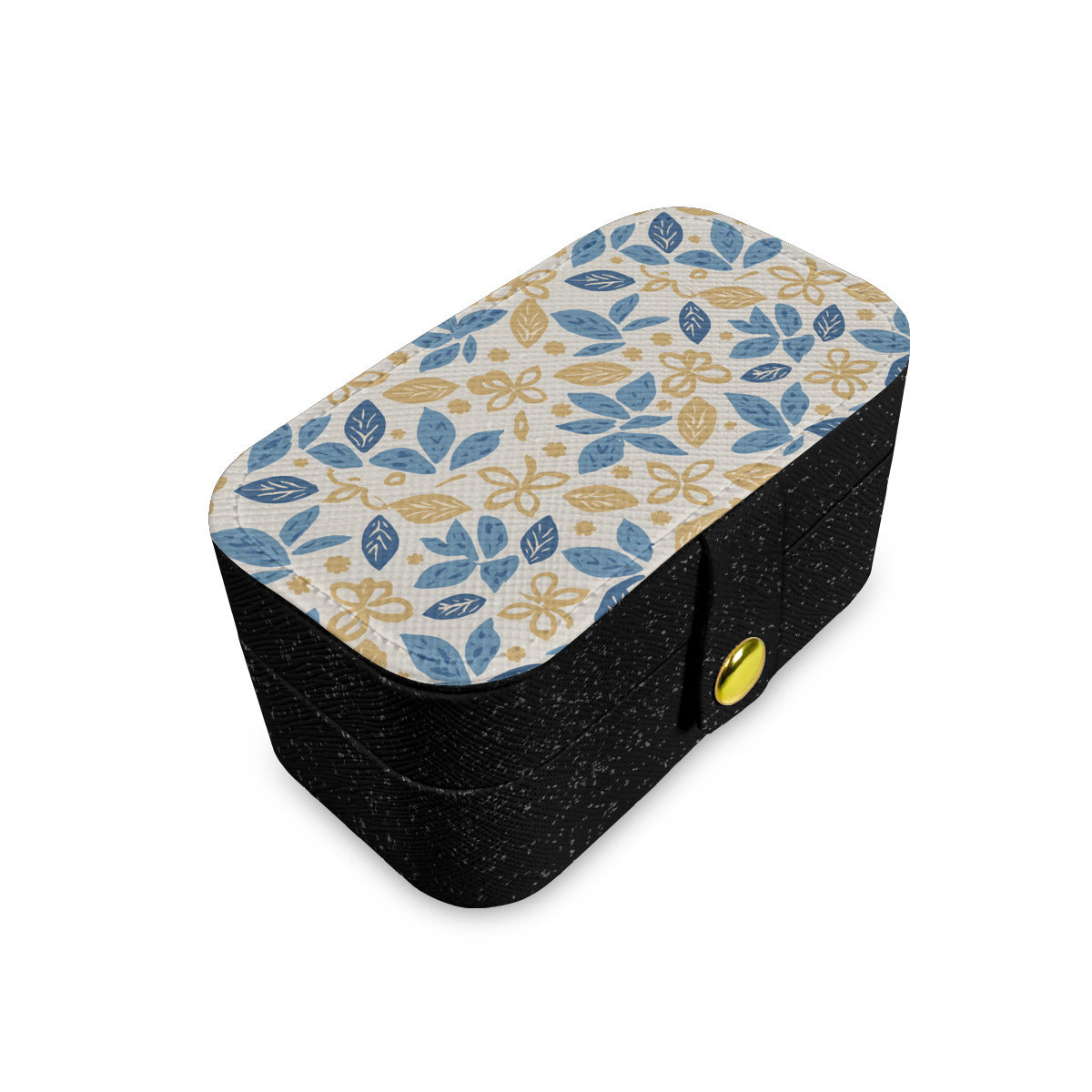 Tropical Floral Pattern Personalized Portable Jewelry Box